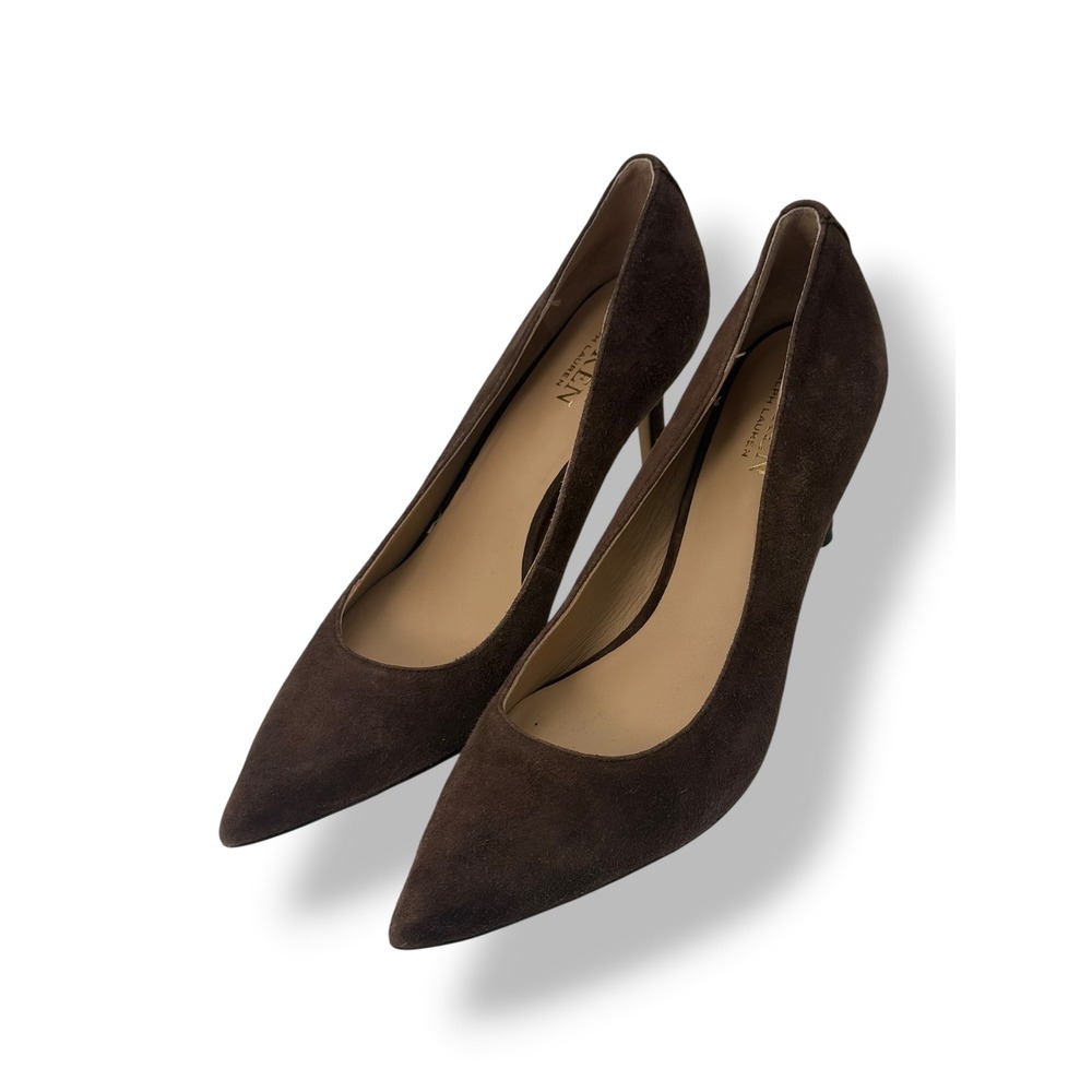 Lauren Ralph Lauren Womens Brown Suede Pointed Toe Pumps Stiletto Heels Size 6B - Picture 2 of 10